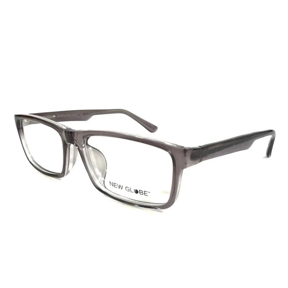 New Globe Eyeglasses Frames M434 SMOKE Gray Rectangle Full Rim 55-17-145